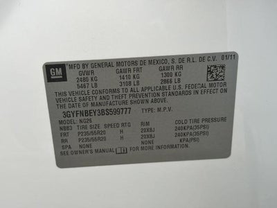 2011 Cadillac SRX Performance Collection