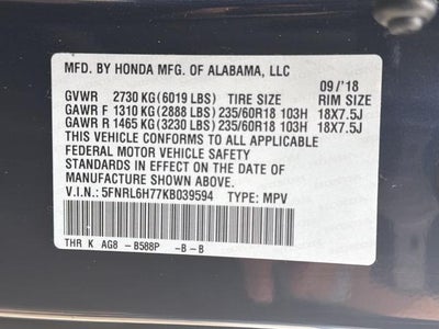 2019 Honda Odyssey EX-L