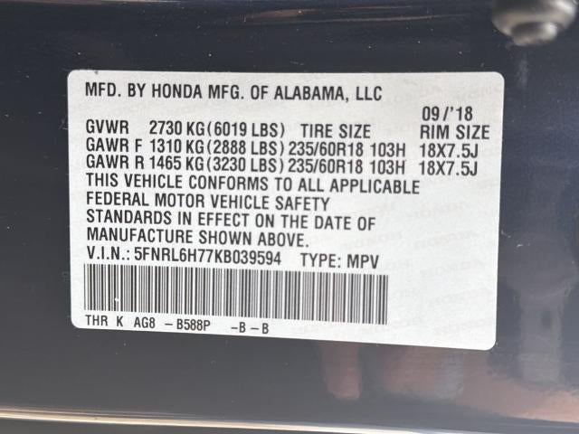 2019 Honda Odyssey EX-L