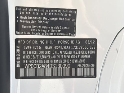 2013 Porsche Boxster S
