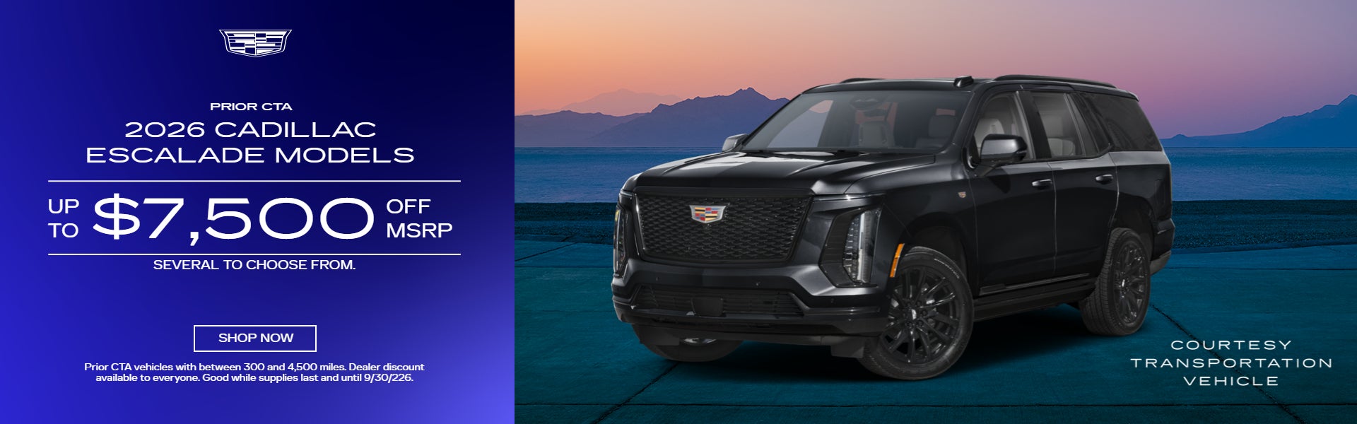 2026 Escalade CTA Discount Offer