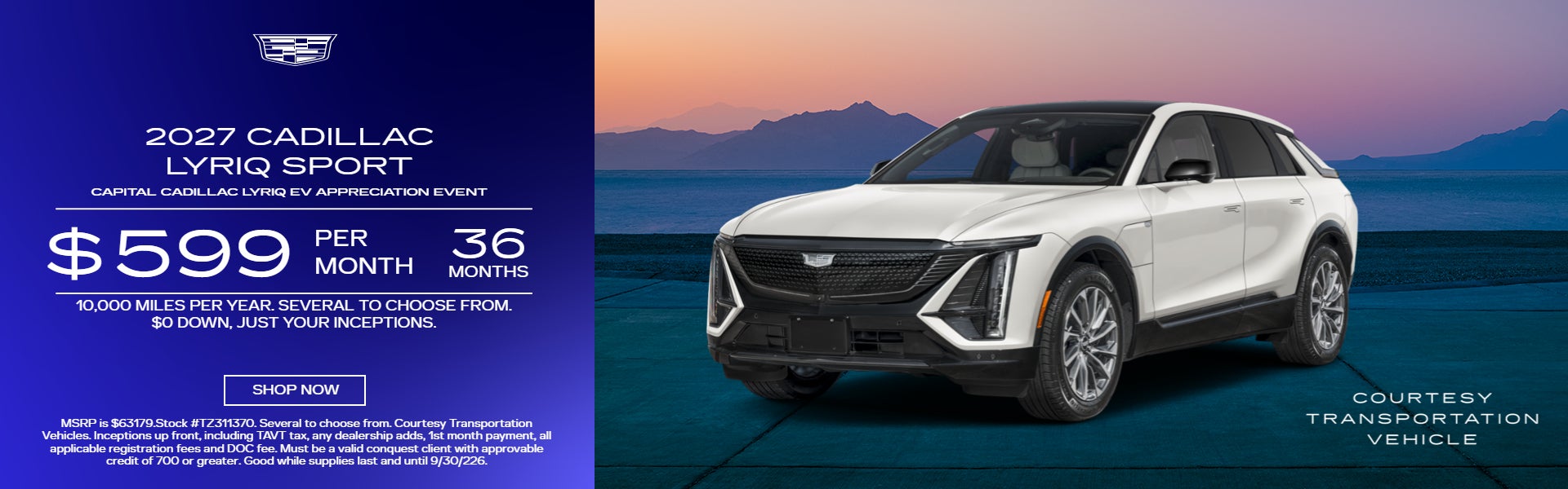 2027 Cadillac LYRIQ Lease Offer